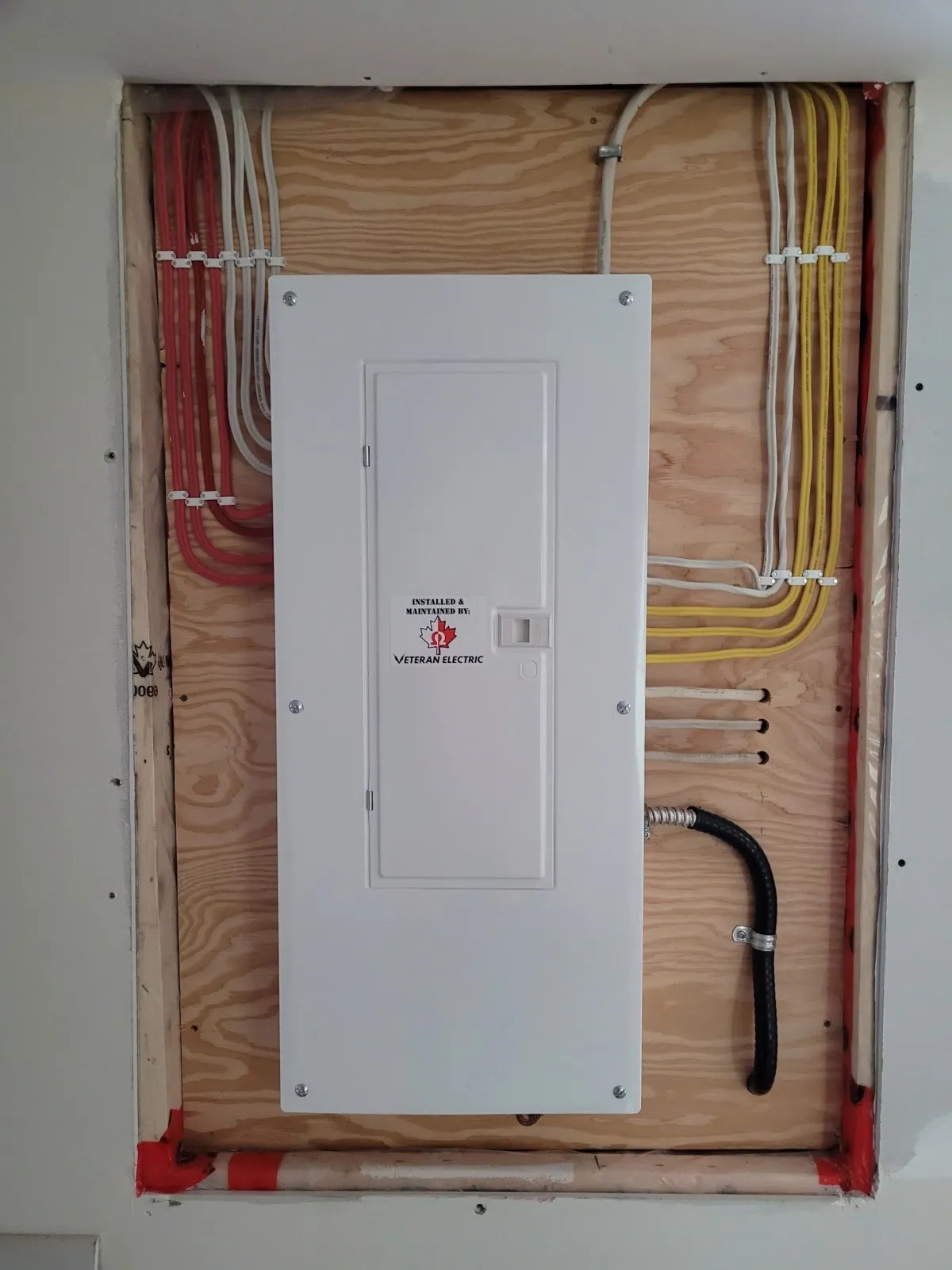 Electrical service equipment installed by Veteran Electric