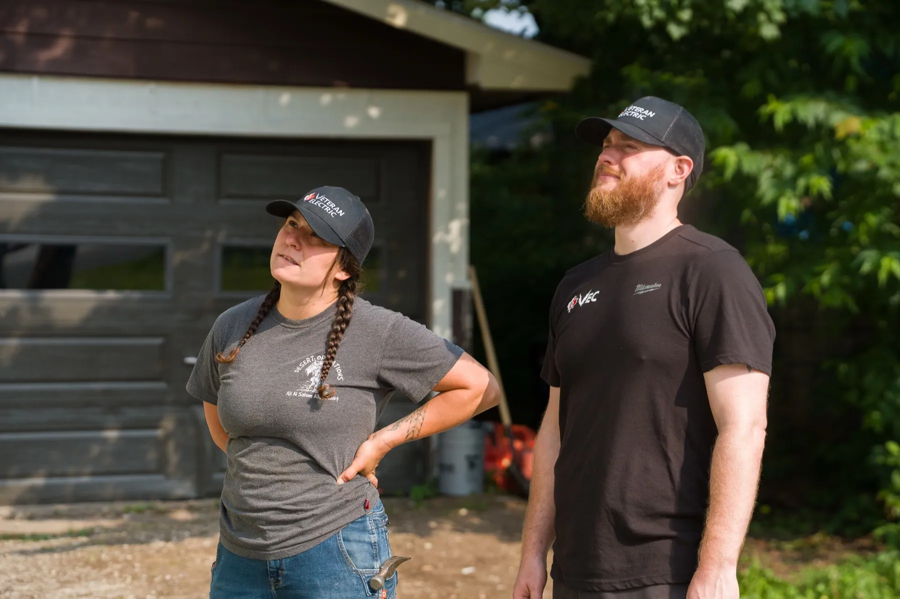 Veteran Electric team members on a residential job
