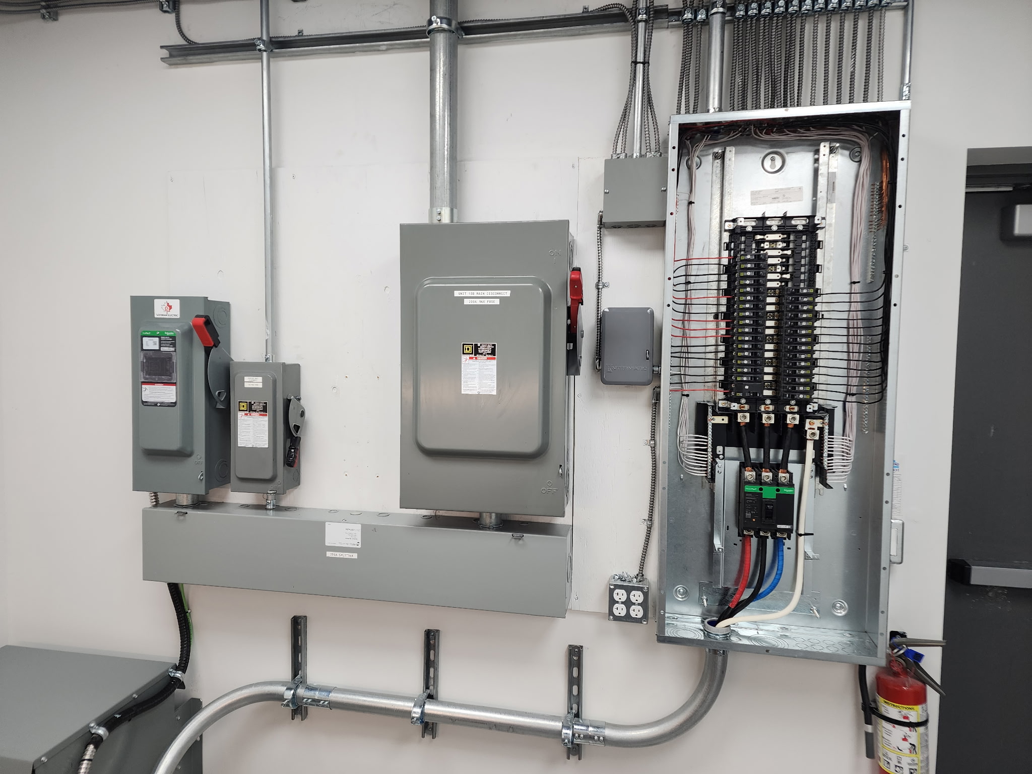 Electrical panel installation work