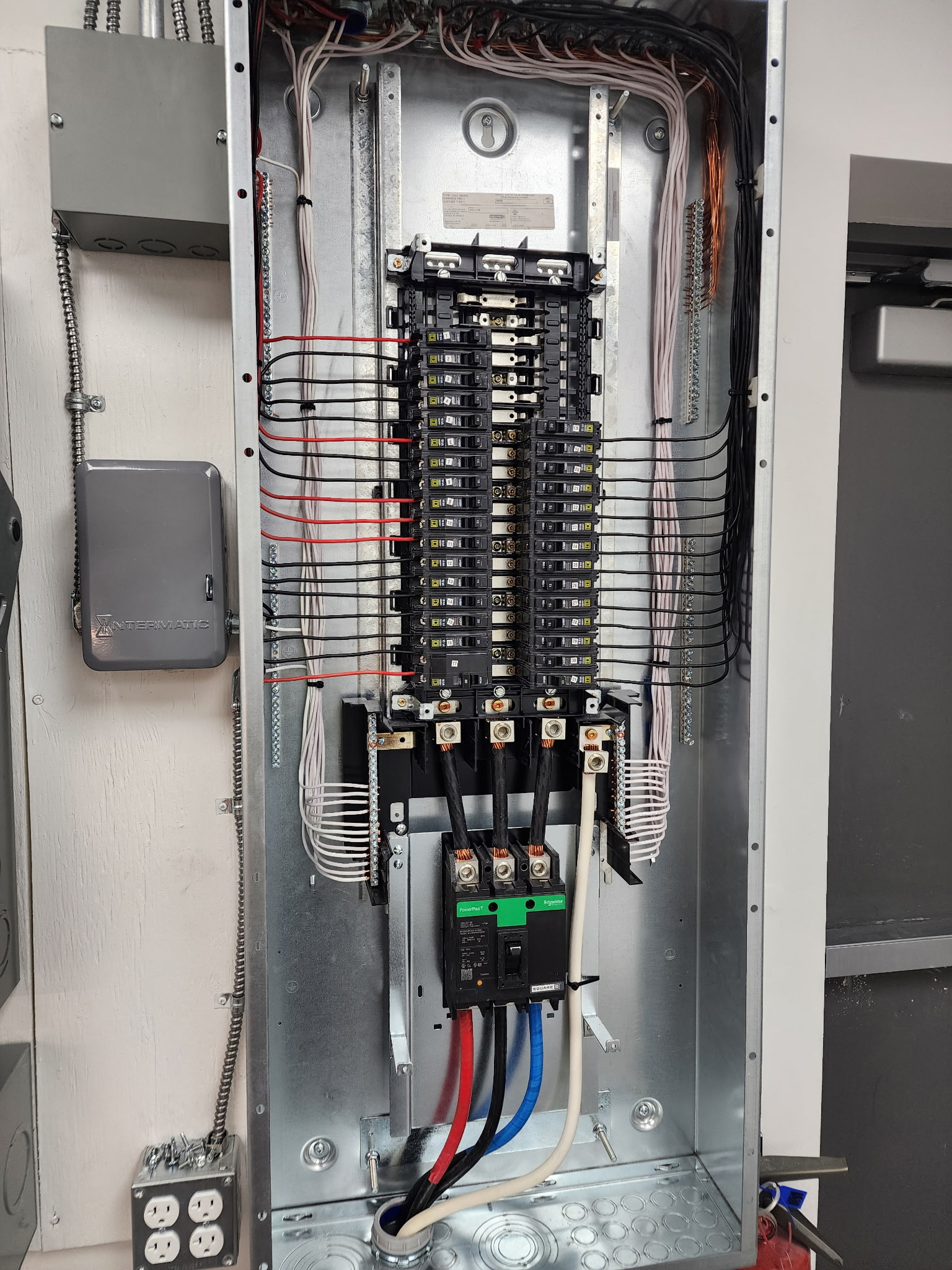 Electrical panel and wiring installation