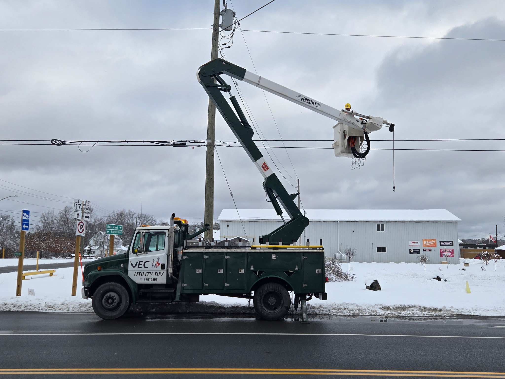 Veteran Electric utility infrastructure work in progress